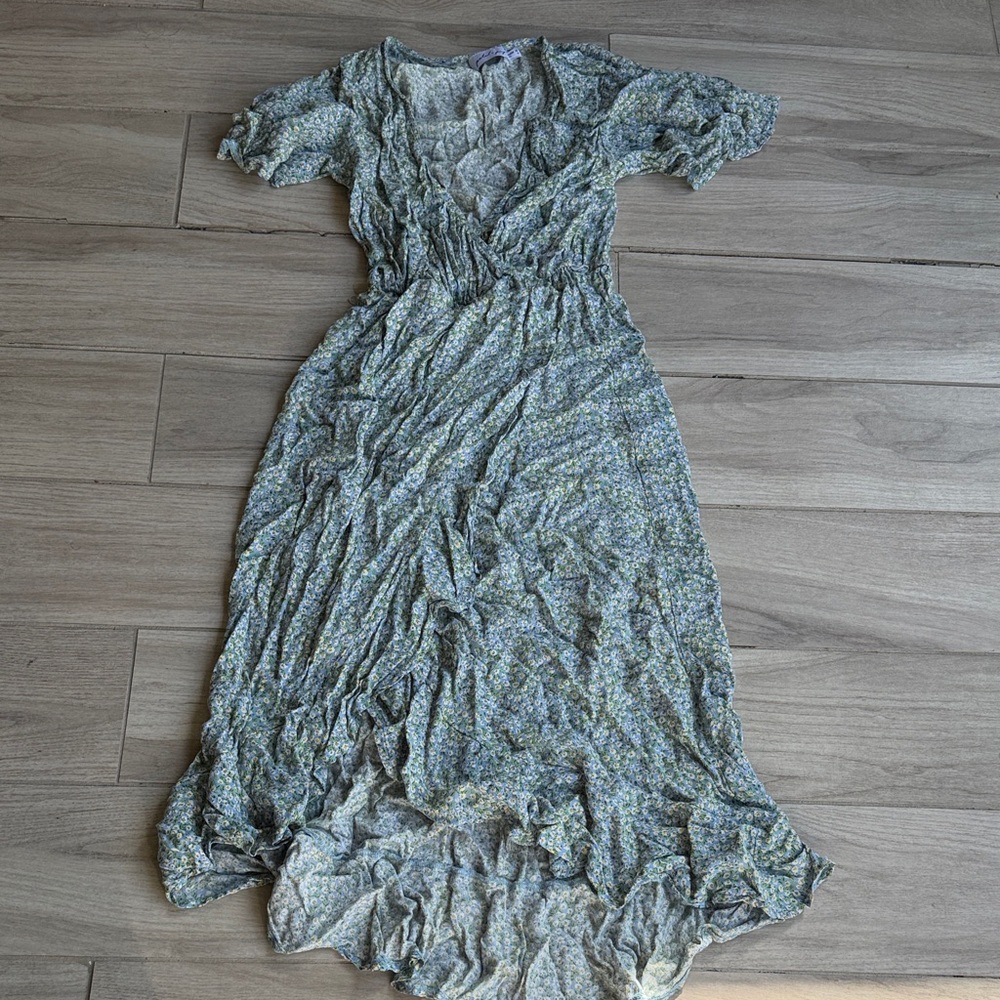 Petal & Pup Green Blue High-Low Dress